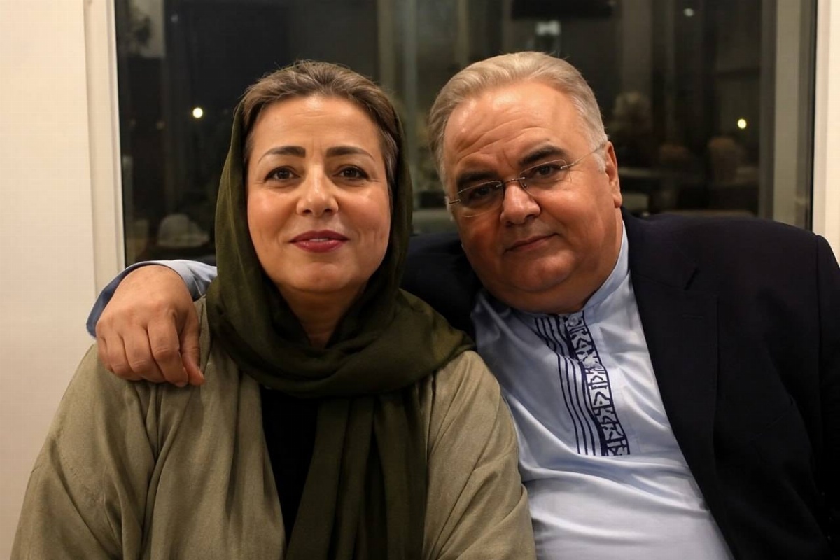 اکبر عبدی و همسرش