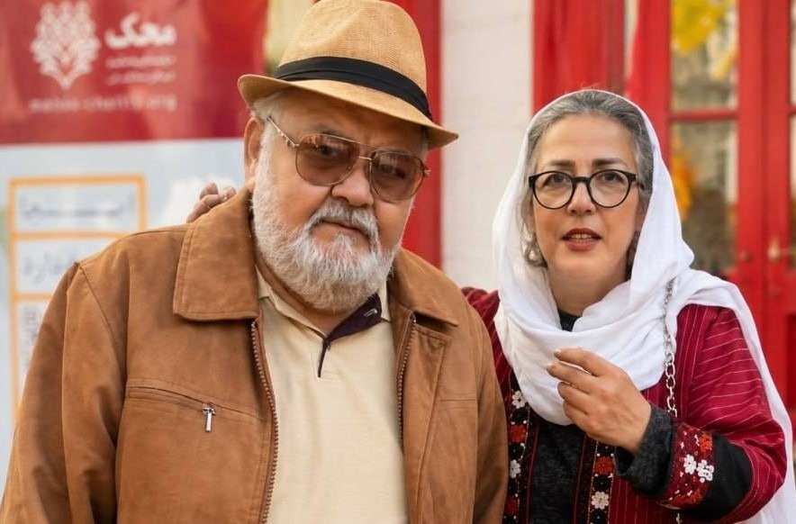 اکبرعبدی و همسرش