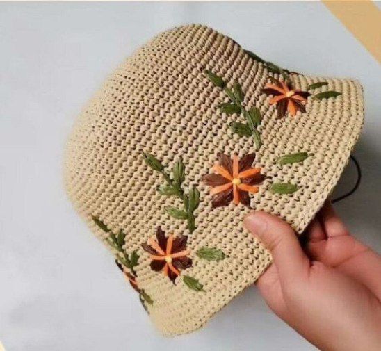 کلاه مکرومه تابستانی با طراحی ساده