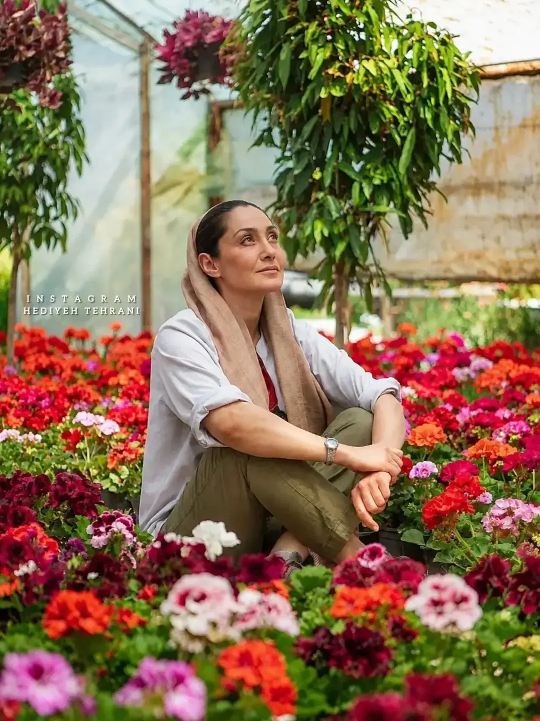 تصاویر جدید هدیه تهرانی در گلخانه؛