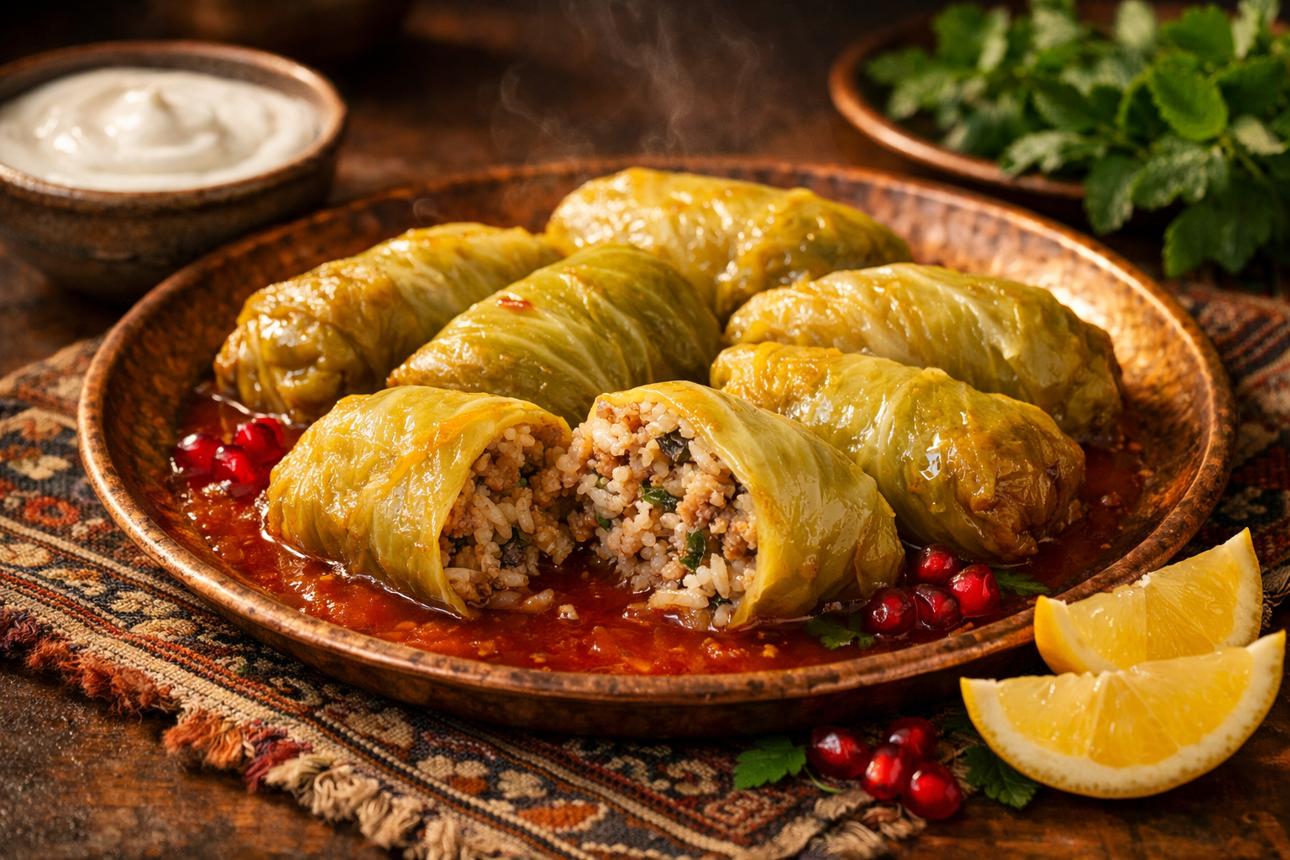 طرز تهیه دلمه کلم برگ