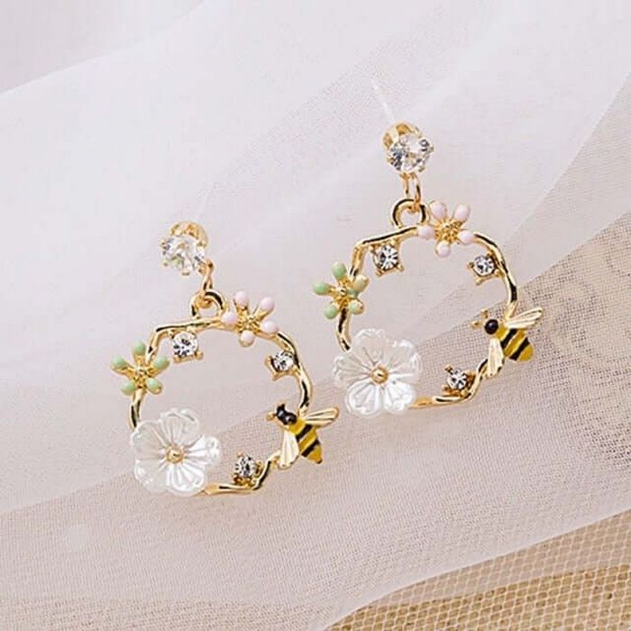 گوشواره طلا دخترانه حلقه ای