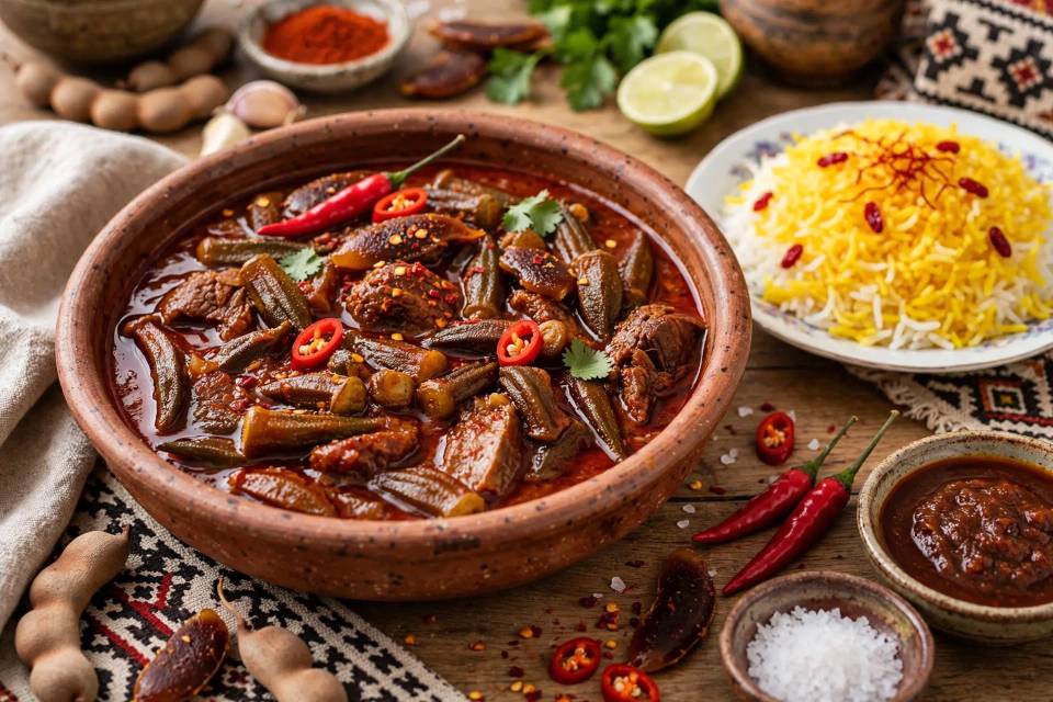 آماده کردن بامیه تازه برای تهیه خورشت