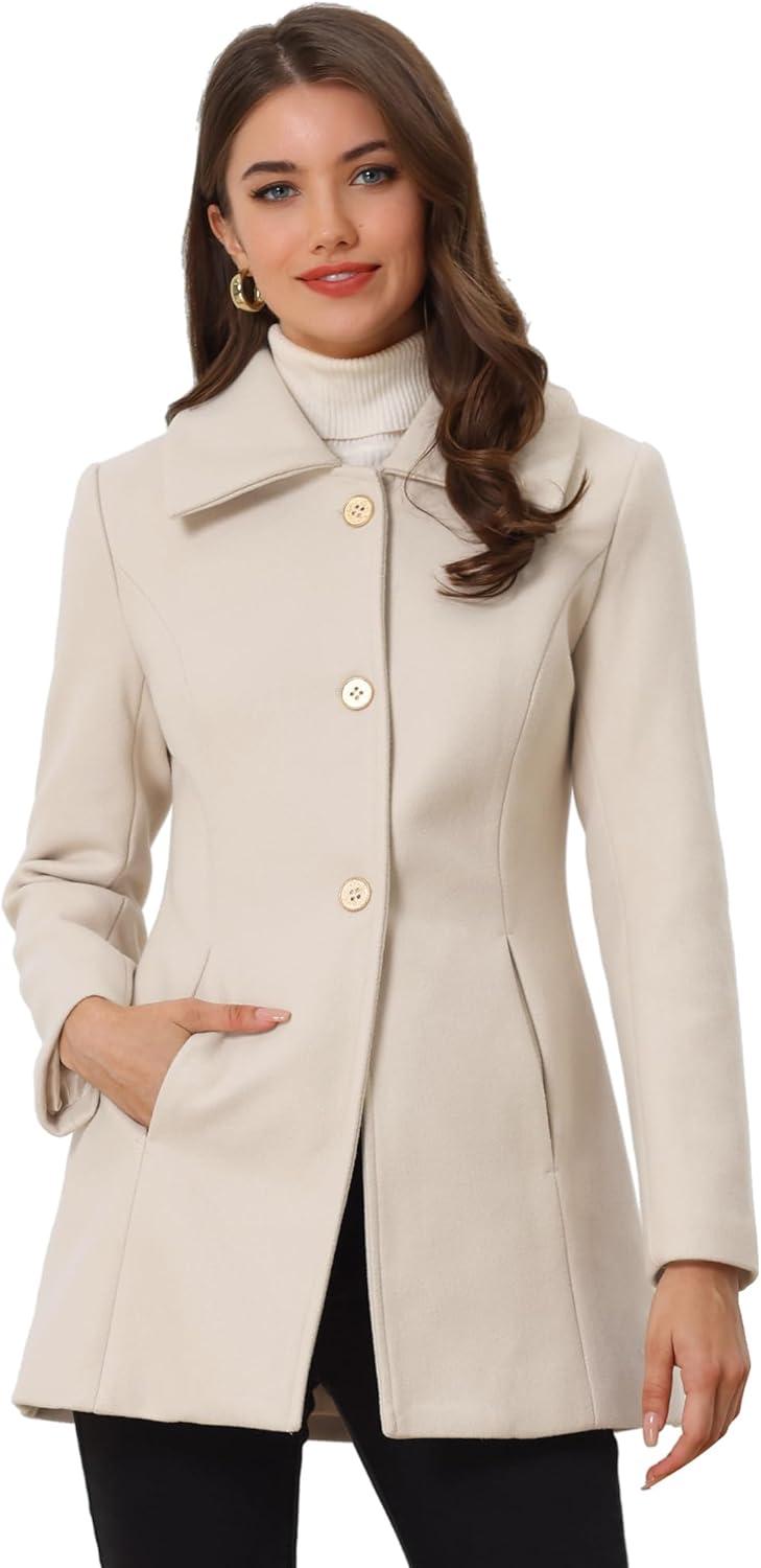 Allegra K Women's Single Breasted Turndown Collar India | Ubuy