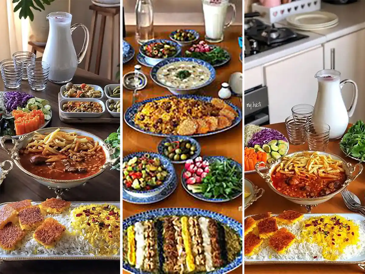 چیدمان میز شام مهمانی