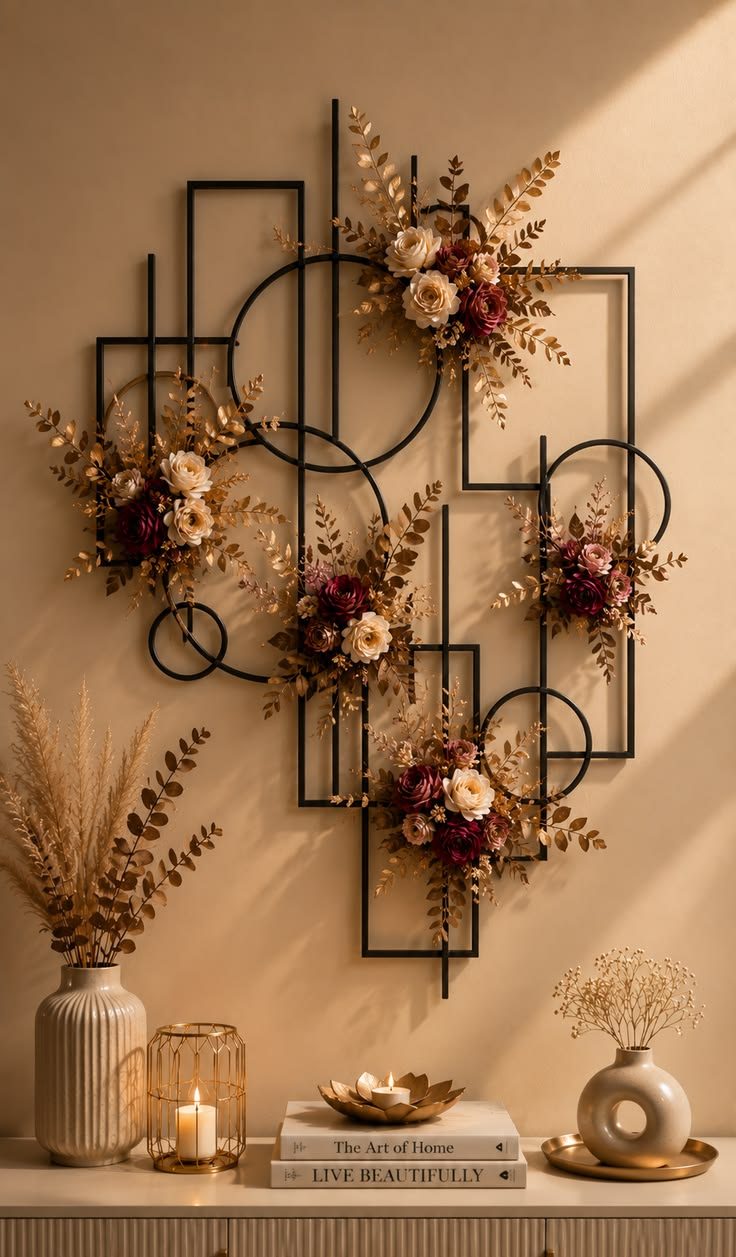 شلف دکوراتیو برای دیوار پذیرایی خانه عروس