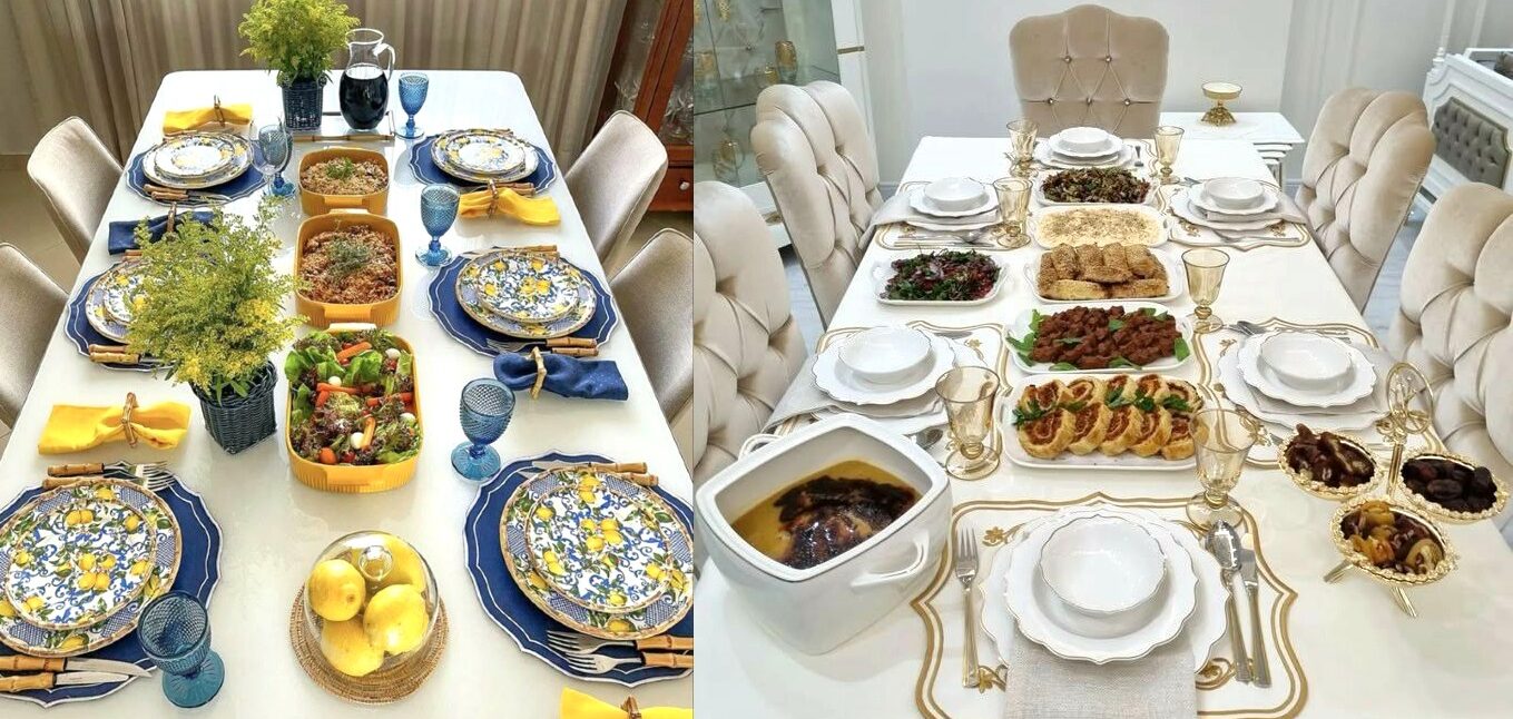 چیدمان میز شام لاکچری برای مهمانی