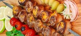 کباب رولی با نان لواش