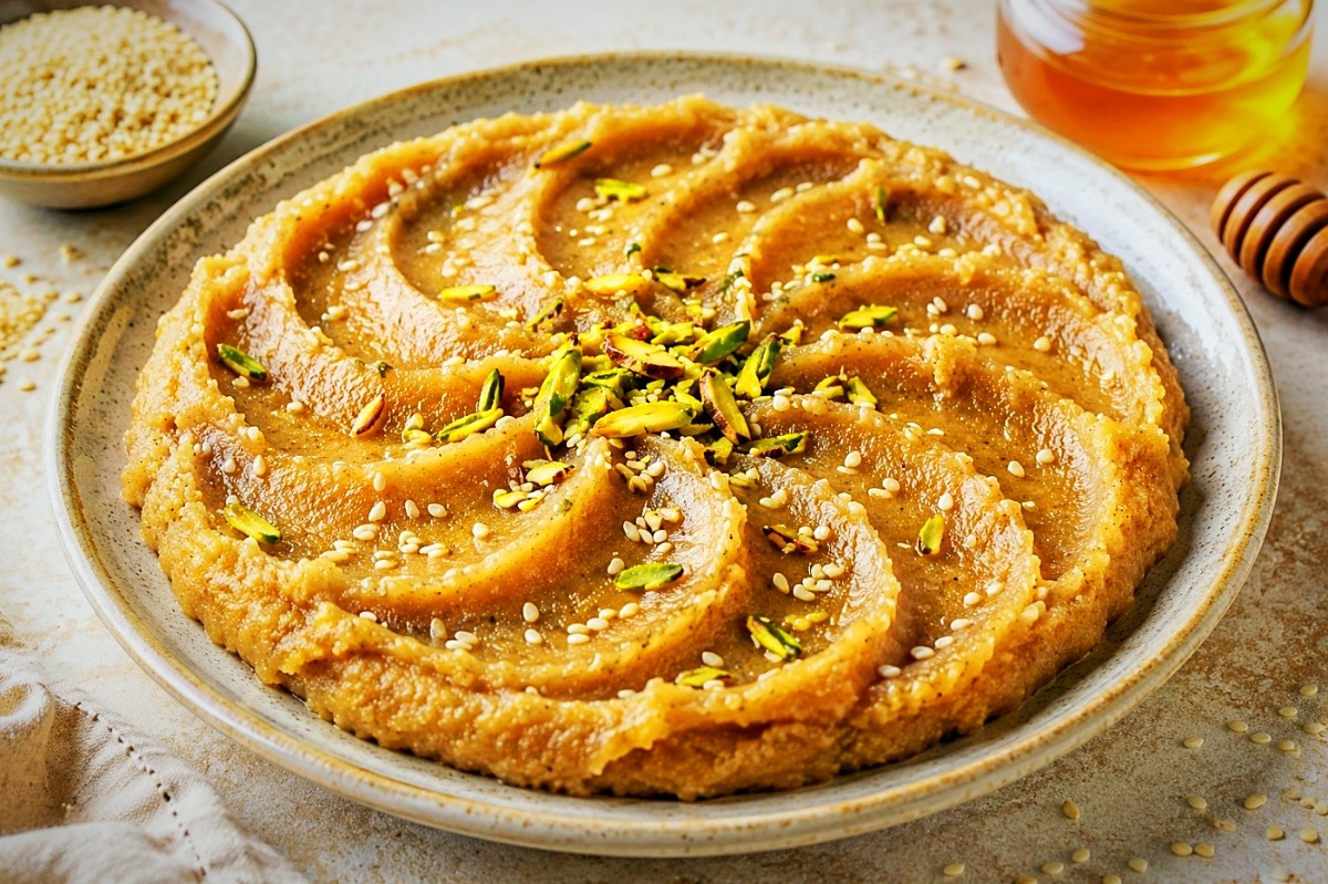 طرز تهیه حلوا کنجدی