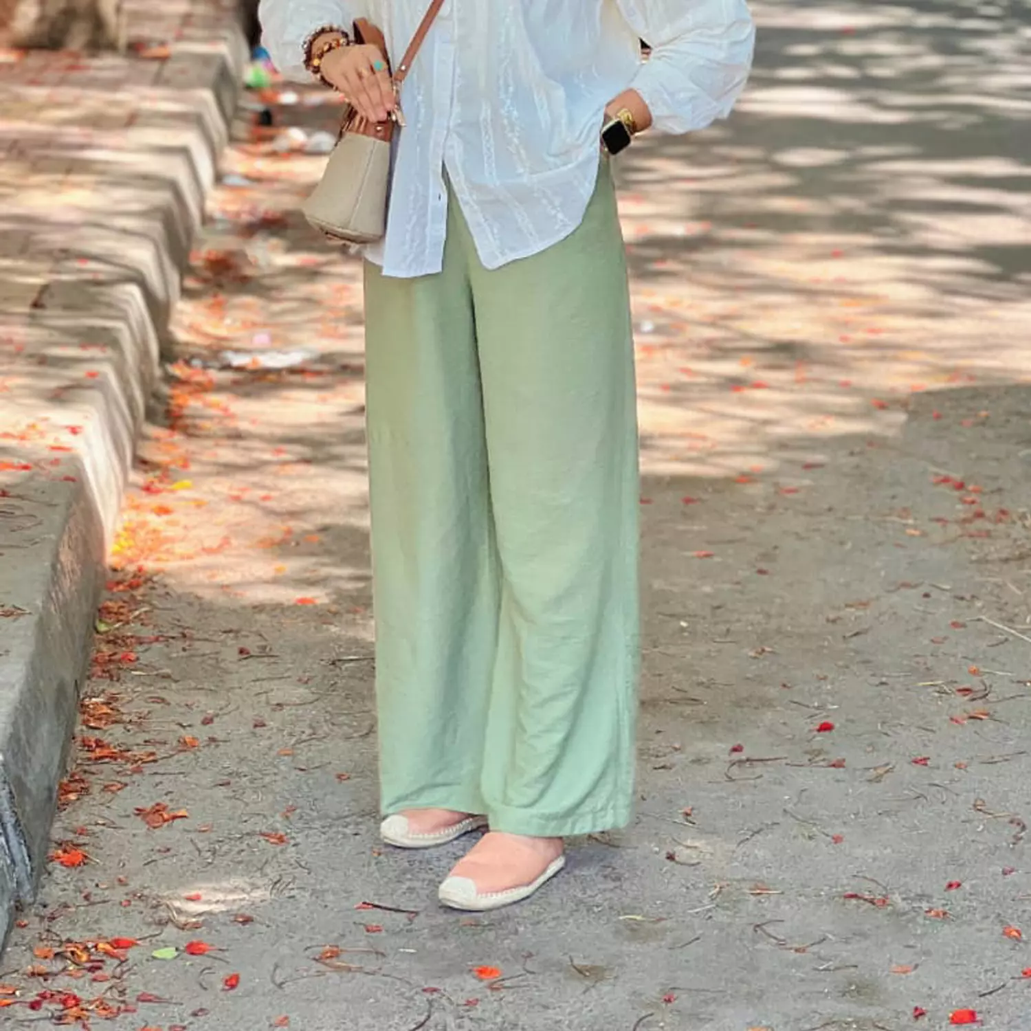 مدل شلوار سبز روشن زنانه تابستانی