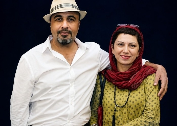 رضا عطاران و همسرش فریده فرامرزی