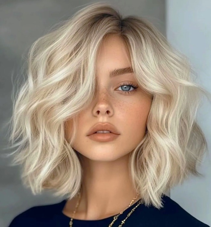 رنگ موی استخوانی بژ برای پوست با تناژ گرم