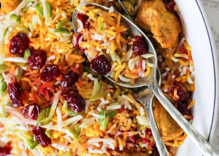 طرز تهیه آلبالو پلو مجلسی با مرغ