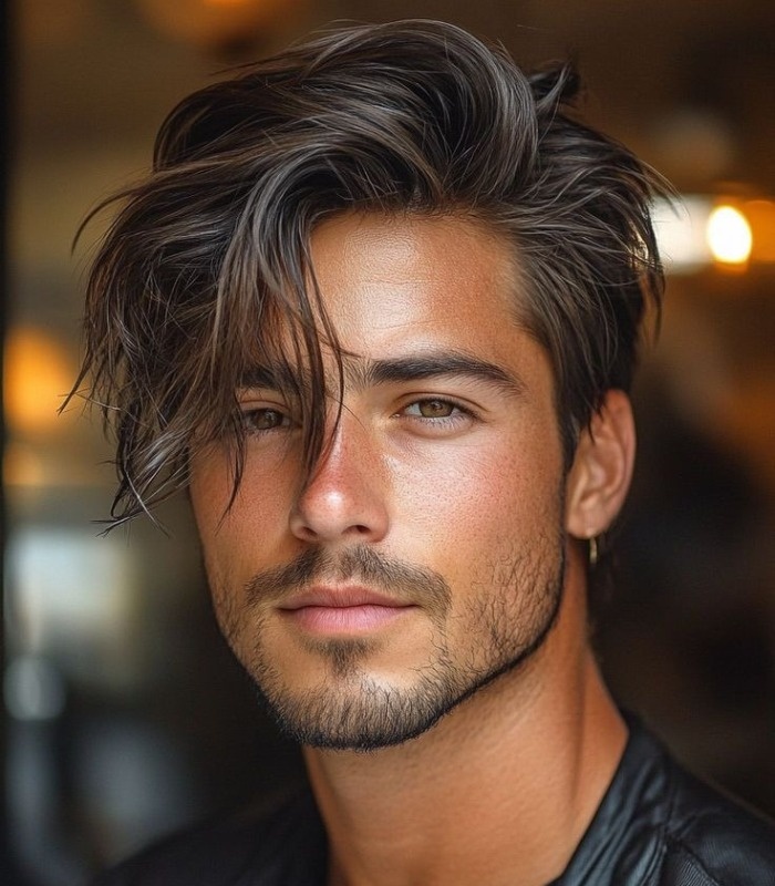 مدل موی کج با سوییپ به پهلو