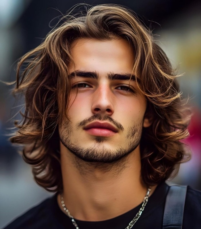 موی مردانه بلند لایه‌لایه