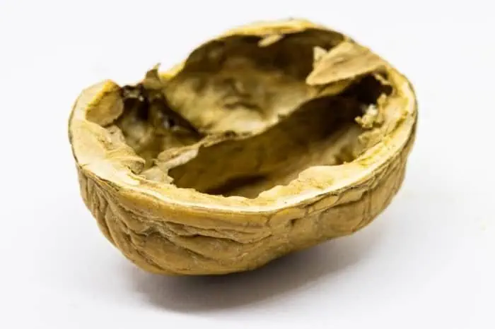 پوست کندن گردوی تازه با دستکش
