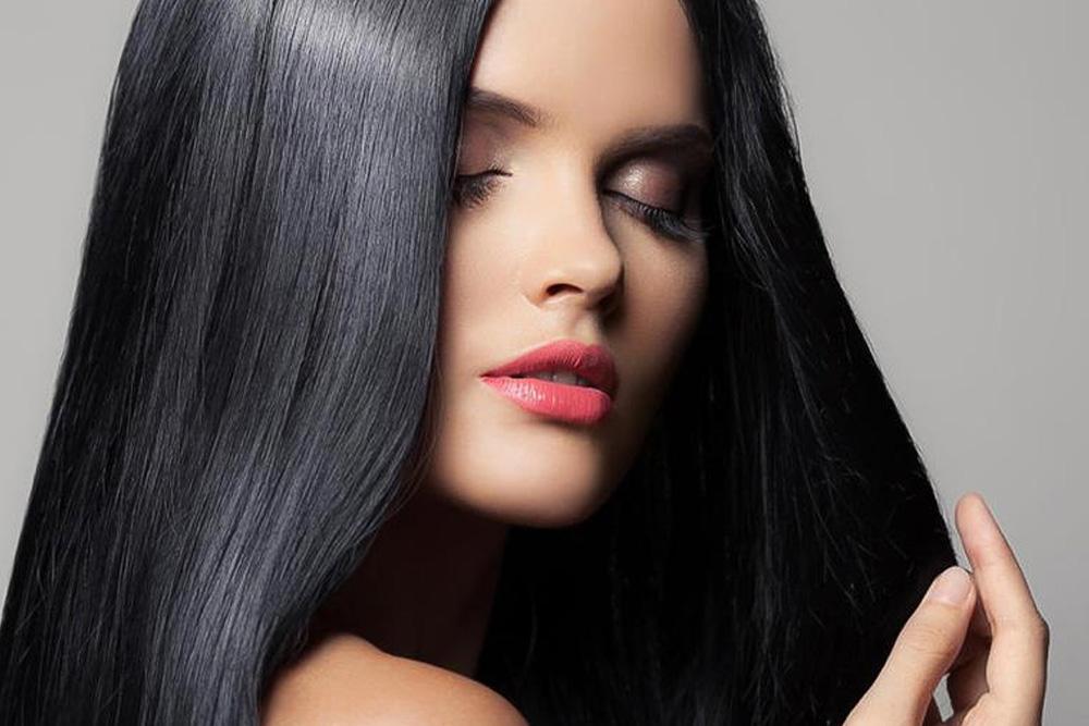 رنگ موی مشکی طبیعی و براق رنگ موی مشکی طبیعی و براق