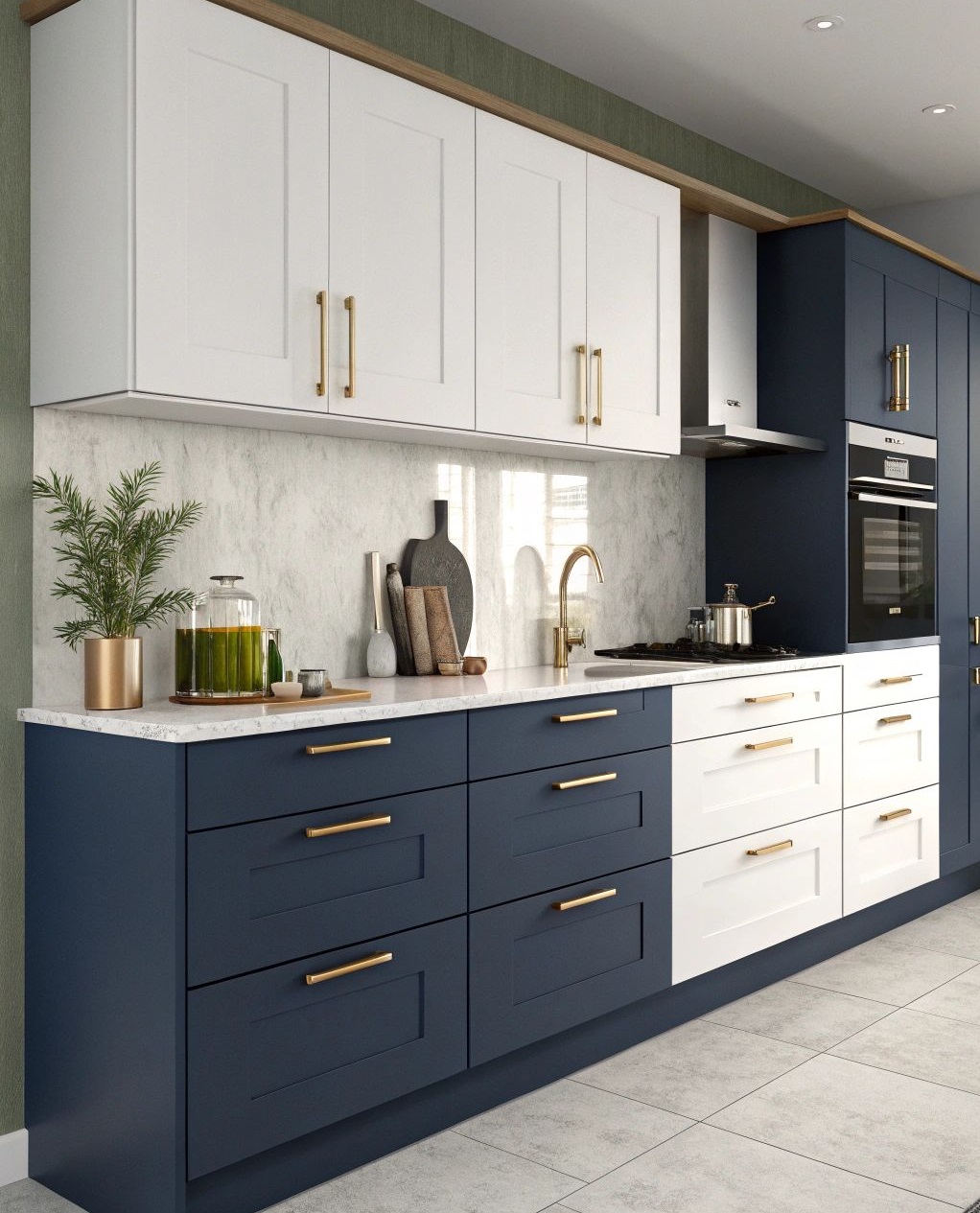مدل کابینت دو رنگ آشپزخانه