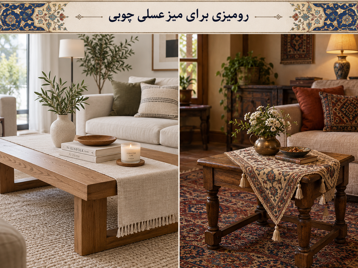 مدل رومیزی برای میز عسلی چوبی