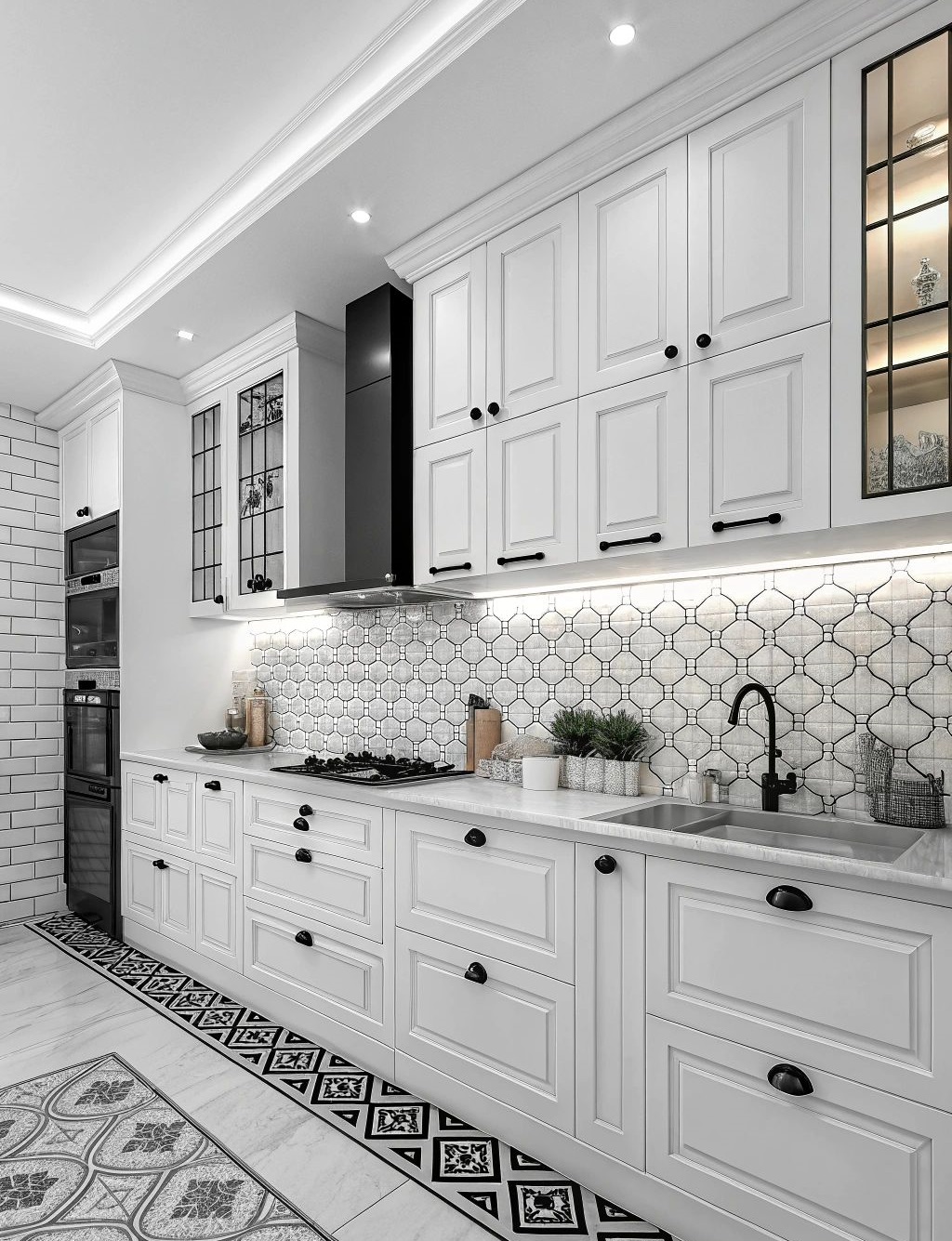 کابینت سفید آشپزخانه مدرن