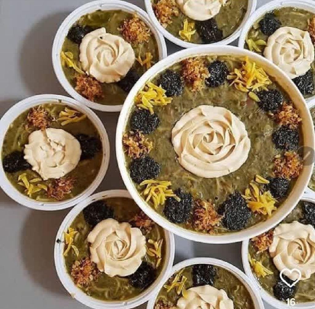 ایده خلاقانه برای تزیین آش رشته نذری