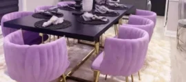 میز غذاخوری بنفش