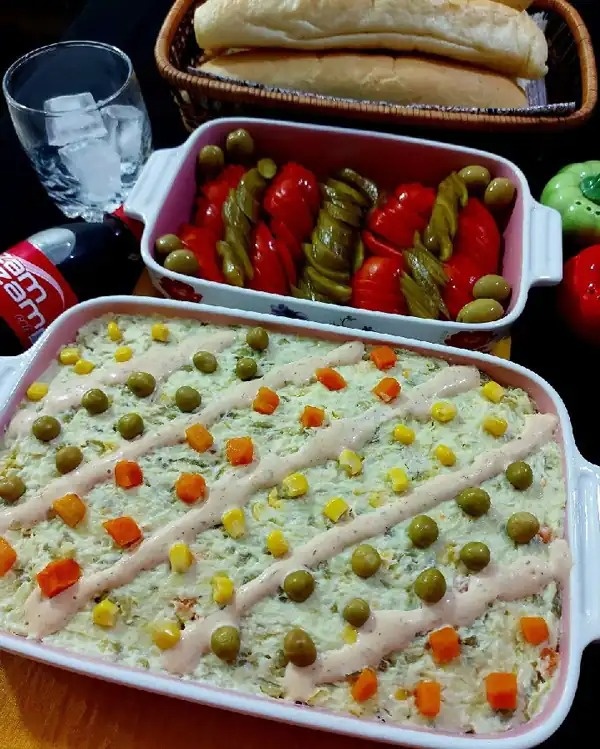 مدل تزیین سالاد الویه شیک و مجلسی