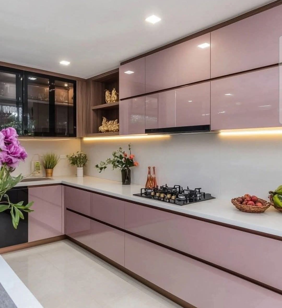 کابینت هلویی مدرن آشپزخانه