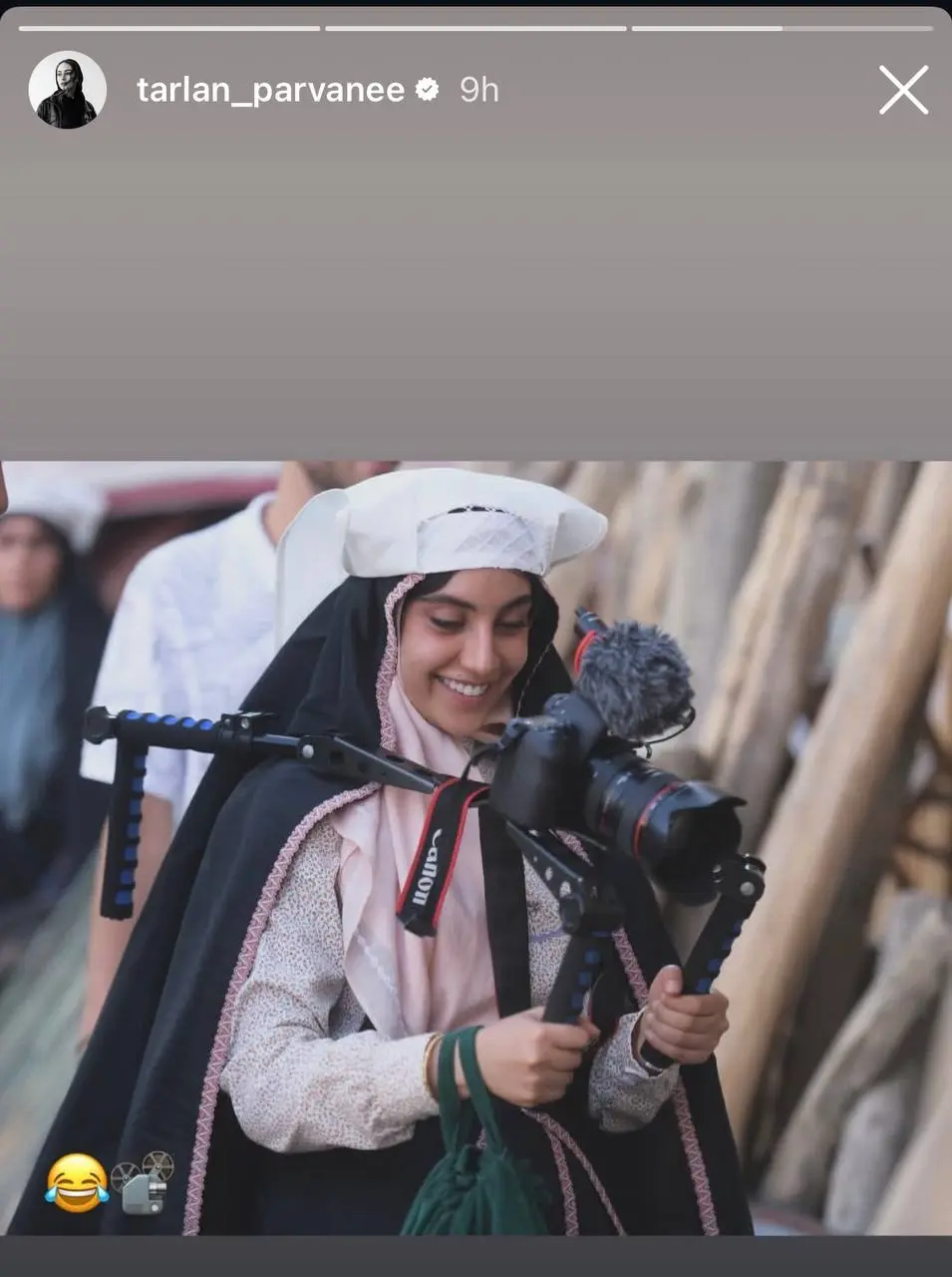 تصویر ترلان پروانه از پشت صحنه بامداد خمار