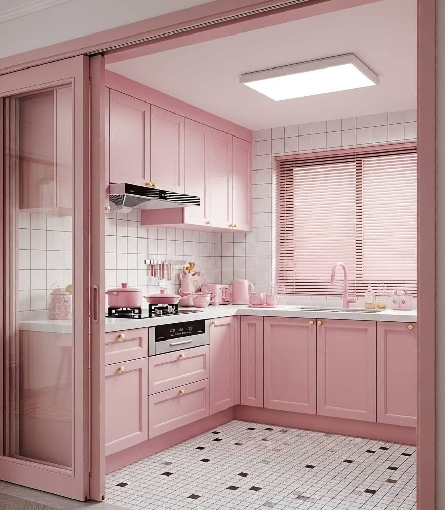مدل کابینت صورتی ملایم