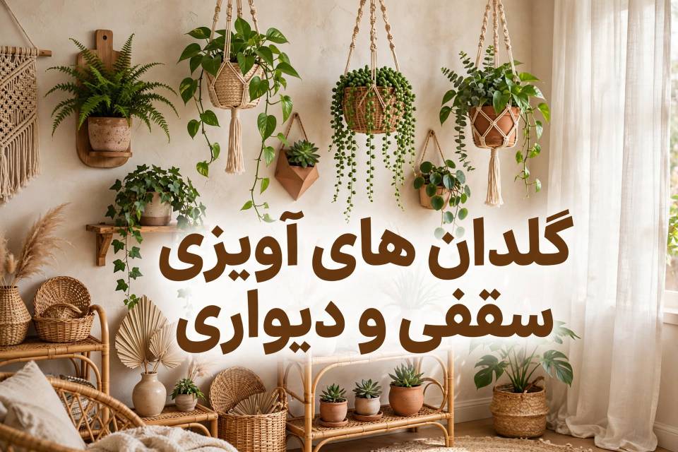 مدل گلدان آویزی سقفی و دیواری