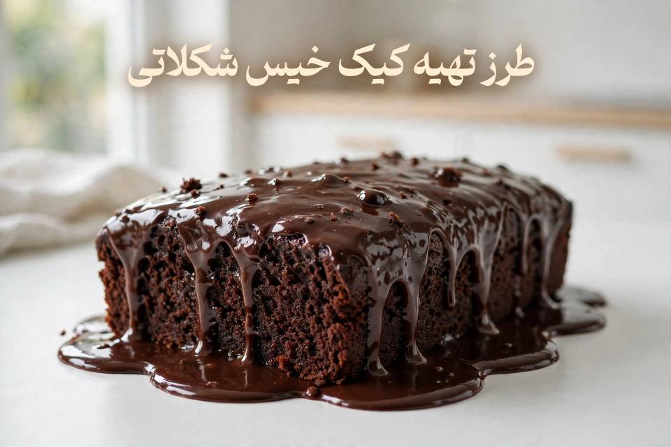 طرز تهیه کیک خیس شکلاتی خانگی