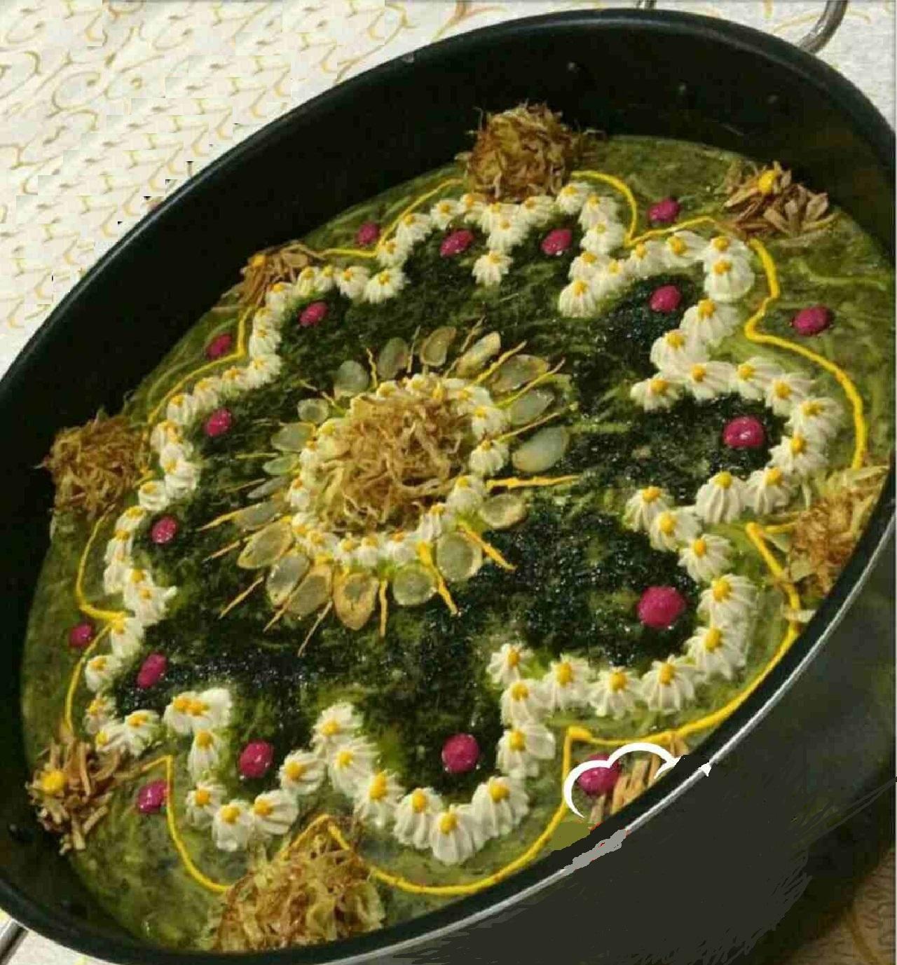 مدل ساده تزیین آش رشته برای مهمانی