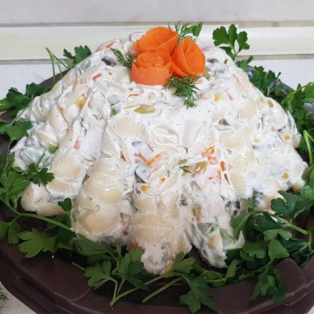 تزیین سالاد ماکارونی مجلسی جدید برای تولد