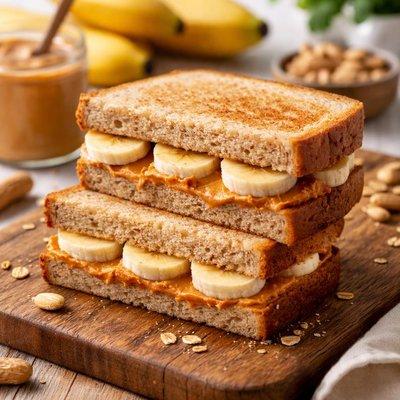 ساندویچ کره بادام‌زمینی و موز