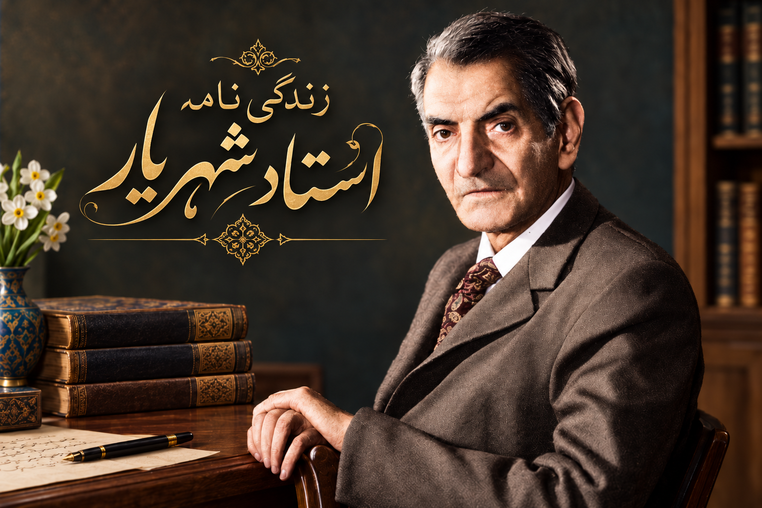 تصویر استاد شهریار محمدحسین بهجت تبریزی