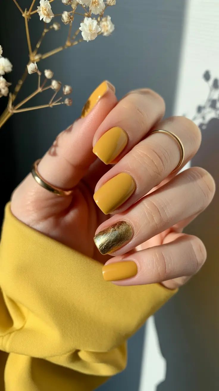 ترکیب لاک خردلی و قهوه‌ای