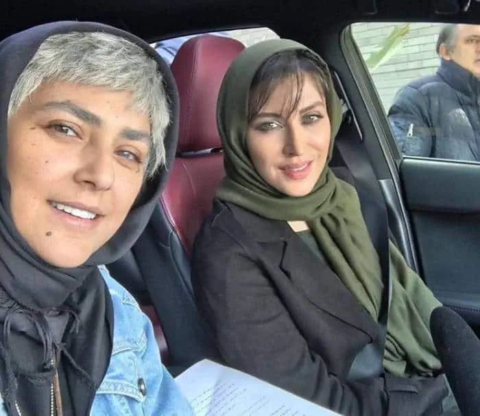 هدی زین‌العابدین در پشت صحنه یک پروژه تصویری