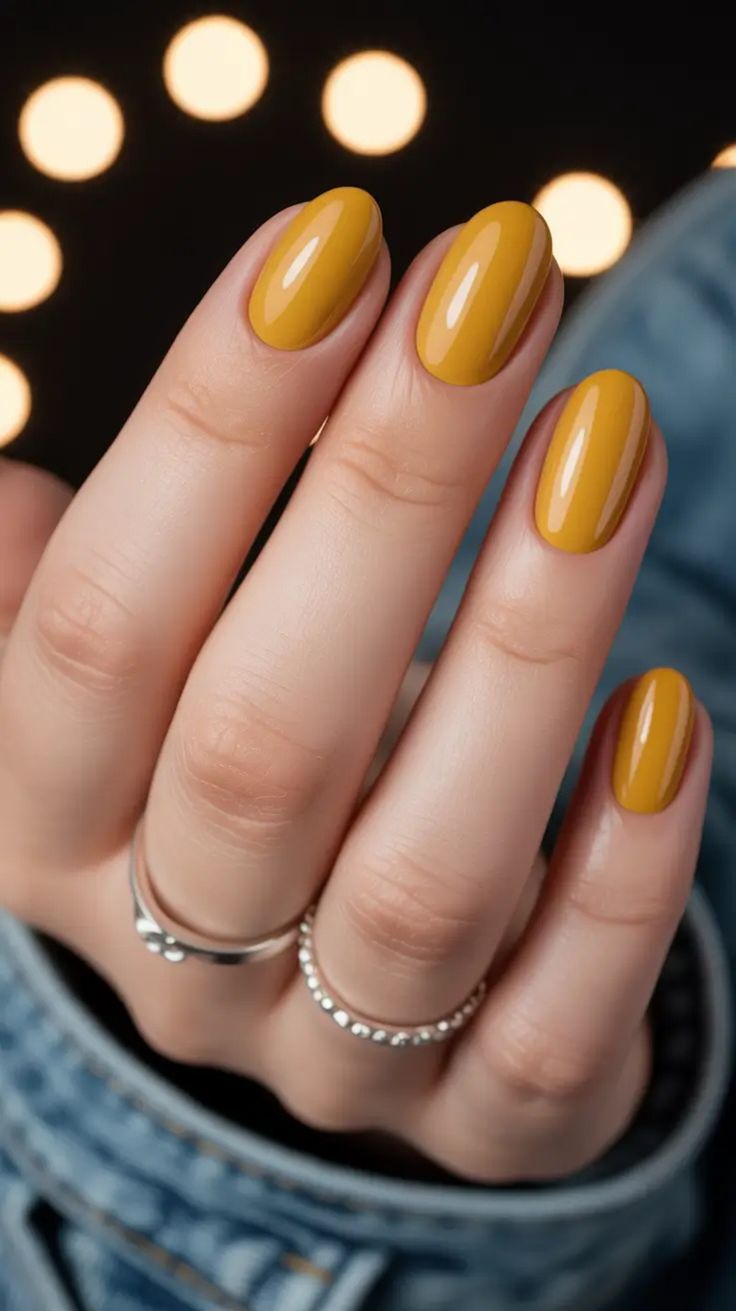 مدل ساده لاک ژل شرابی و خردلی