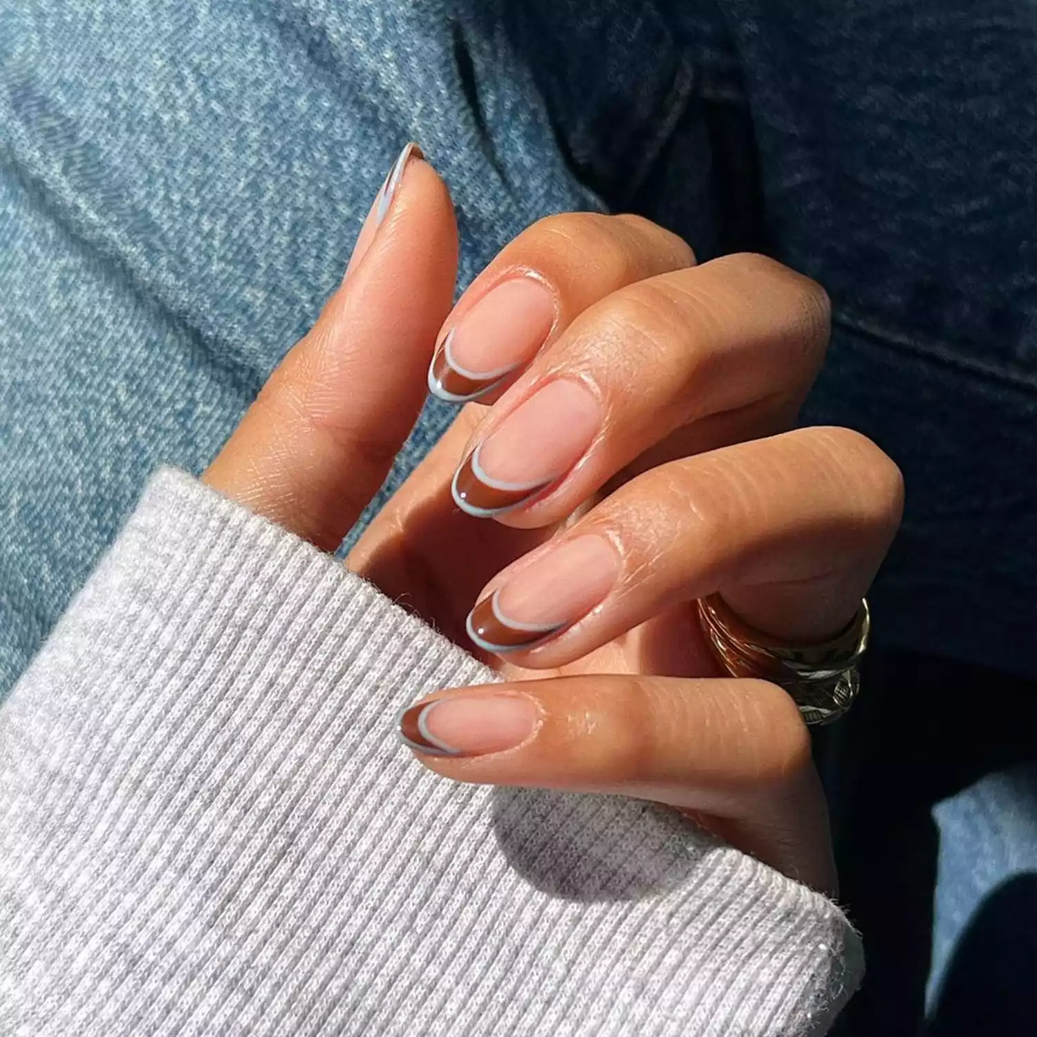 فرنچ طوسی و قهوهای مینیمال