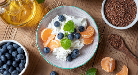 ترکیب مواد غذایی مورد استفاده در رژیم بودویگ رژیم بودویگ با پنیر و بذر کتان