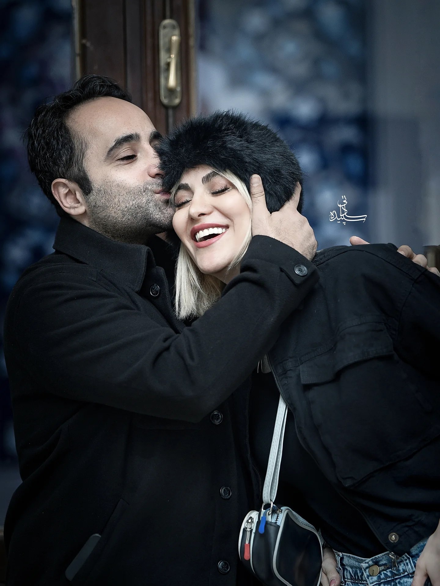 عکس جدید ریحانه رضی با کلاه خزدار