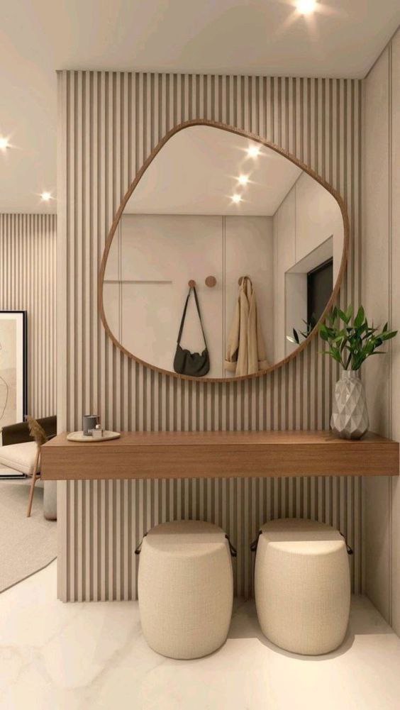 چیدمان آینه کنسول در دکوراسیون منزل