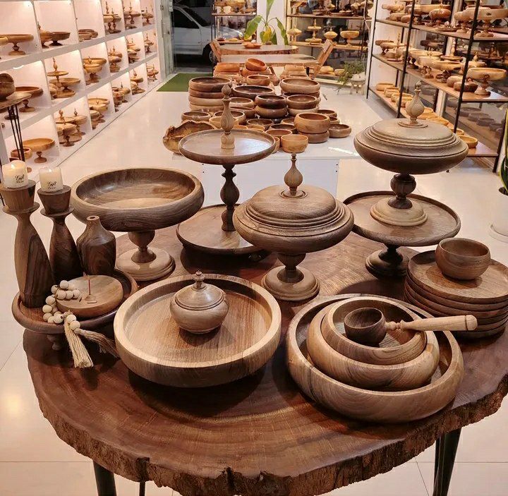 مدل کاسه و ظرف چوبی مینیمال