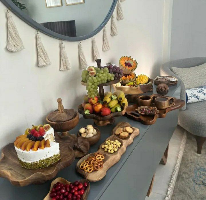 مدل ظرف چوبی گردویی برای پذیرایی