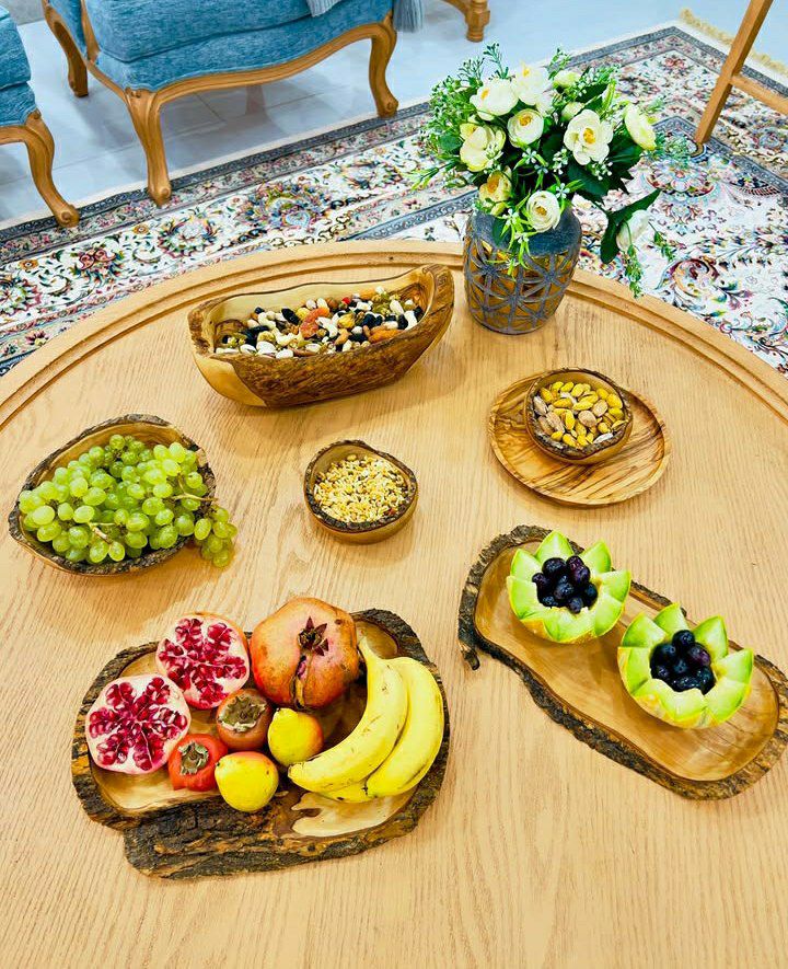 ست چوبی پذیرایی با طراحی زیبا