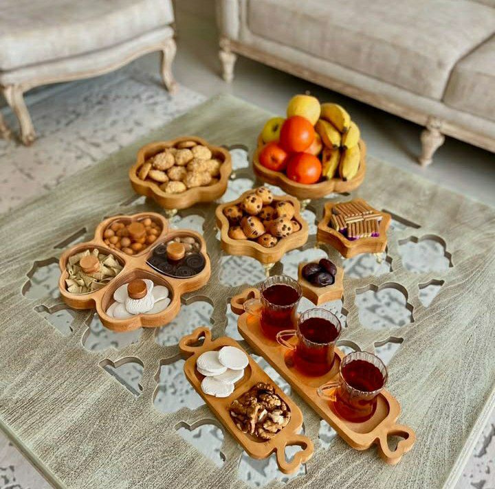 مدل ظرف چوبی خاص برای میز پذیرایی