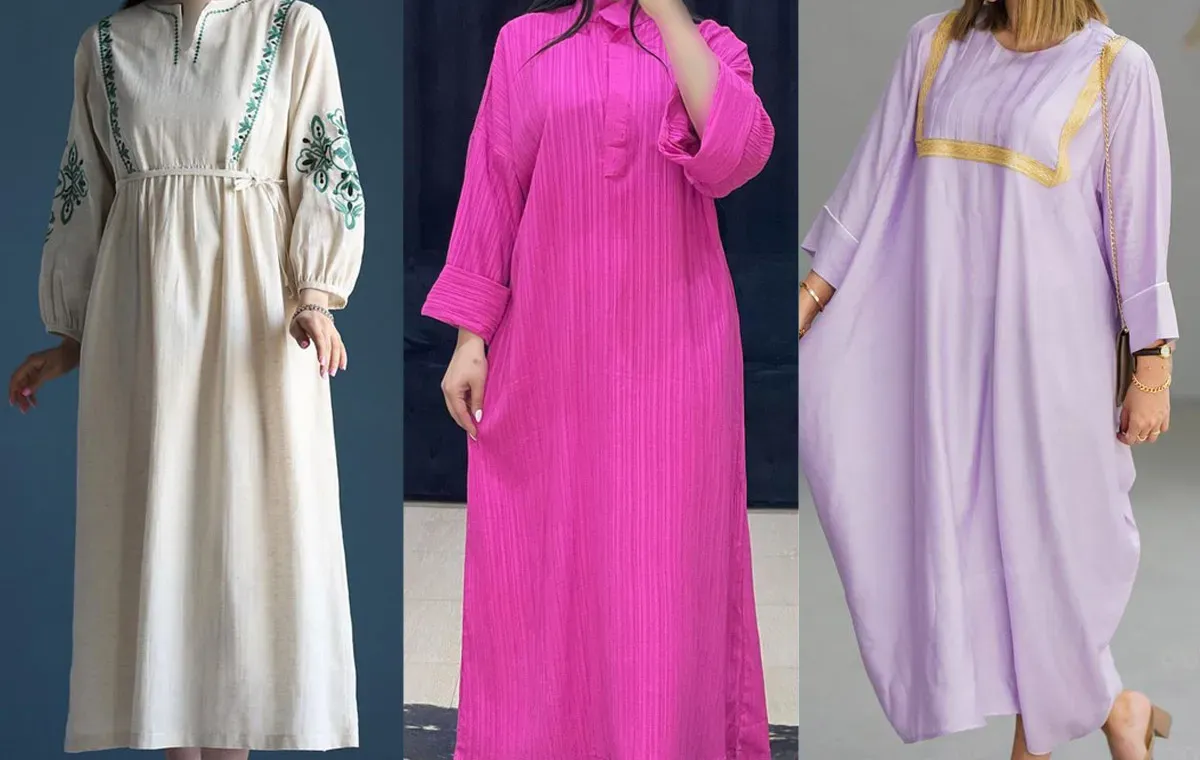 پیراهن مانتویی نخی تابستانی زنانه