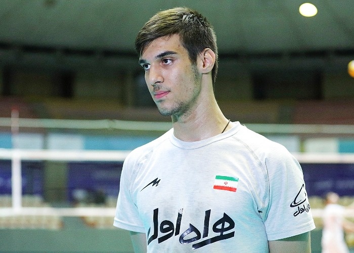 سید متین حسینی بازیکن جوان تیم ملی والیبال ایران