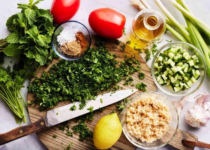 مواد و ترکیبات سالاد تبوله لبنانی